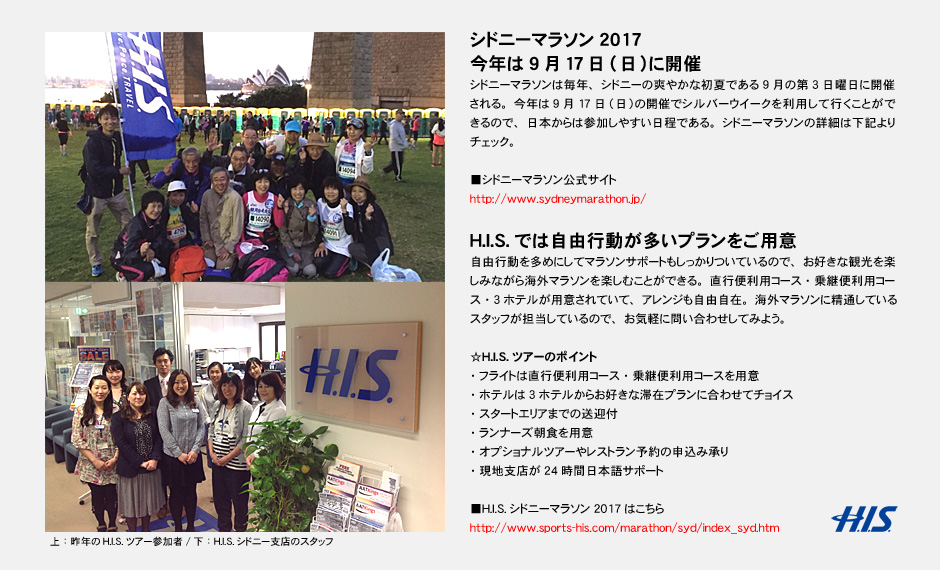 H.I.S.シドニーマラソン2017